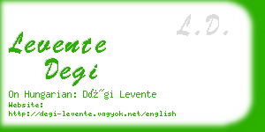 levente degi business card